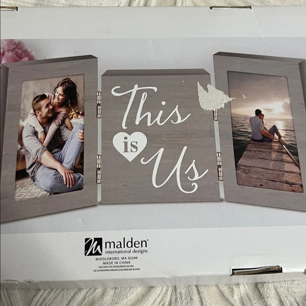 Malden Light Gray 'This is Us' Triple Photo Frame